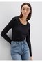 2-Pack Long Sleeve Basic T-Shirt Fitted / Bodycon Fit 1613519-90891 - 2
