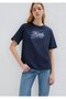 Logo Printed Navy Blue T-Shirt Regular Fit 1613565-82318 - 3