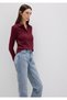 Burgundy Polo T-Shirt Fitted / Bodycon Fit 1613413-70394 - 2