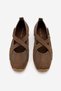 Women's Cross-Strapped Mesh Detailed Round Toe Mary Jane Casual Sports Ballerina Sneaker Lorvin Light Brown Suede - 7