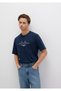 Istanbul Printed Navy Blue T-Shirt Loose Fit / Loose Relaxed Fit0611881-70490 - 2