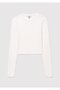 2-Pack Long Sleeve Crop Basic T-Shirt Fitted / Body-Hugging Cut 1613021-88467 - 6