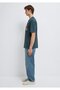Logo Printed Green T-Shirt Loose Fit / Loose Relaxed Fit 0611711 -71598 - 5