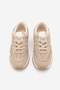 Women's Suede Lace-Up Retro Casual Sneaker Sports Shoes Foryeta Beige Suede - 5
