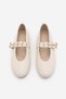 Women's Double-Strapped Troc Casual Ballerinas Bekosa Ecru - 6
