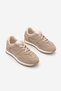 Women's Suede Lace-Up Retro Casual Sneaker Sports Shoes Foryeta Beige Suede - 4