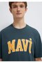 Logo Printed Green T-Shirt Loose Fit / Loose Relaxed Fit 0611711 -71598 - 7