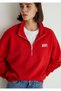 Logo Printed Semi-Zip Red Sweatshirt 1S10179-86417 - 5
