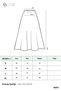 Women's High Waist Long A-Line Fabric Skirt -18291Etk - 3