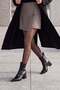 Women's Pointed Toe Thick Heeled Boots Ersey Black - 6