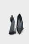 Krissie Pointed Toe Short Heeled Women's Ballerinas with Metal Accessories - 4