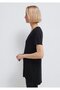 V-Neck Black Basic Viscous T-Shirt Loose Fit / Loose Relaxed Fit 166775 -900 - 5