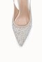 Dorri Full Stone Pointed Toe Satin Slingback Women's Heeled Wedding Shoes - 2
