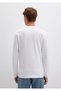 Long Sleeve White Basic T-Shirt Fitted 062477-23248 - 4