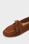 Vicki Genuine Leather Suede Lace-Up Beaded Comfort Women's Loafer Boat Shoes - 4