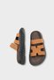 Alicia Flat Heeled Velcro Comfort Women's Shoes Slipper - 4