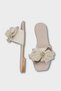 Daniella Flat Heeled Women's Slippers with Satin Bow and Blunt Toe - 3
