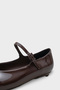 Nickie Buckle-Strapped Blunt-Toe Flat Heeled Casual Women's Ballerinas - 3