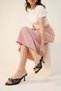 Robbi Pointed Toe Mesh Bowknot Medium Heeled Stylish Women's Slippers - 2