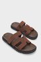Alicia Flat Heeled Velcro Comfort Women's Shoes Slipper