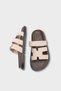 Alicia Flat Heeled Velcro Comfort Women's Shoes Slipper - 4