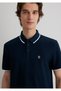 Stripe Detailed Navy Blue Polo T-Shirt Slim Fit / Narrow Cut 066039-30651 - 5