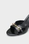 Irena Pointed Toe Metal Buckle Pack Medium Heeled Stylish Women's Shoes Slipper - 3