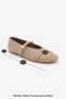 Women's Round Toe Strappy Mary Jane Daily Ballerinas Sihas Beige Suede - 9