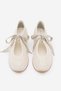 Women's Lace-Up Mary Jane Round Toe Casual Sports Ballerina Sneaker Leyro Ecru