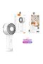 FN04 Mini Portable Handheld Fan, 3-Speed Rechargeable Pocket Fan with Detachable Desktop Stand Base and Type-C - White - 6