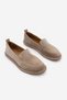 Women's Genuine Leather Loafer with Masculine Stitching Detail Casual Shoes Zinley Mink Suede - 5