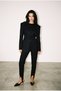 Black Button Detailed Crew Neck Jacket - 3