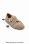 Women's Genuine Leather Loafers with Strap Masculine Casual Shoes Zepar Beige Suede - 8