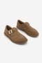 Women's Genuine Leather Loafers with Strap Masculine Casual Shoes Zepar Tan Suede - 5