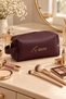 Women's Large Size Makeup Bag - Burgundy - 2