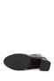 Women's Brown Zippered Thick Heeled Boots - 7