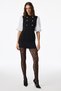 Black Classy Geometric Patterned Fishnet Pantyhose