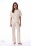 Gardenya Hallie Shawl Patterned Cotton Short Sleeve Pants Pajama Set