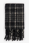 Black Clara Striped Scarf