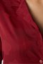Burgundy Orquidea Satin Floral Long Sleeve Buttoned Shirt Trousers Pajama Set - 4