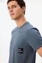 Men's Indigo Melange Soft Indigo Short Sleeve Shorts Pajama Set - 5