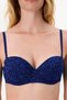 Navy Blue Pop up Lace Bra - 3
