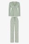 Yeşil Mama Polka Dot Patterned Long Sleeve Pants Pajama Set - 4