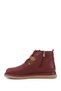 Women's Burgundy Zippered Genuine Leather Boots - 6