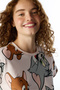 Lila Tom&Jerry Cat Patterned Cotton Trousers Short Sleeve Pajama Set - 4
