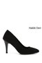 Black Suede Genuine Leather Pointed Toe Thin High Heels Stiletto Women Shoes 22354