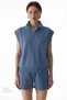Blue Nura Half-Zip Short Sleeve Sweatshirt