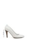 Women's White Antique Pointed Toe Thin Heeled Genuine Leather Stiletto - 3