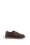 Women's Brown Lace-Up Genuine Leather Shoes - 3