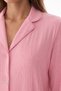 Pink Countryside Corduroy Long Sleeve Buttoned Shirt Pants Pajama Set - 4